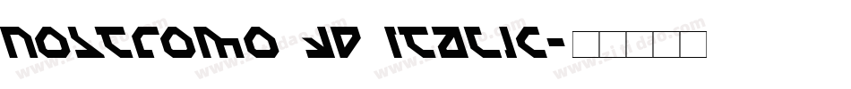 Nostromo 3D Italic字体转换